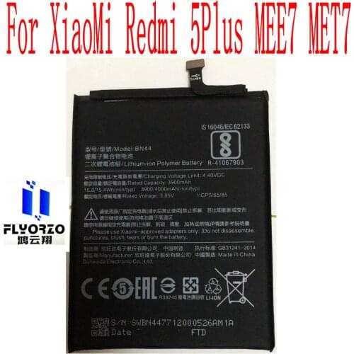 100% Brand new High Quality 3900mAh BN44 Battery For XiaoMi Redmi 5Plus MEE7 MET7 Mobile Phone