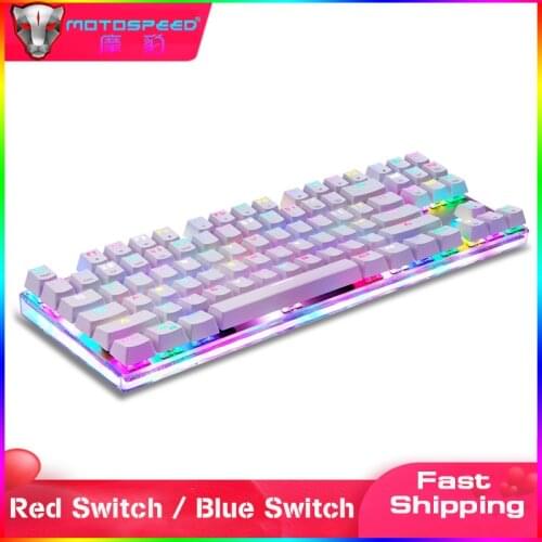 100% Original Motospeed K87S Mechanical Keyboard 87 Key RGB Backlight USB Wired Gaming Keyboard For Desktop PC Laptop Gamer PUBG