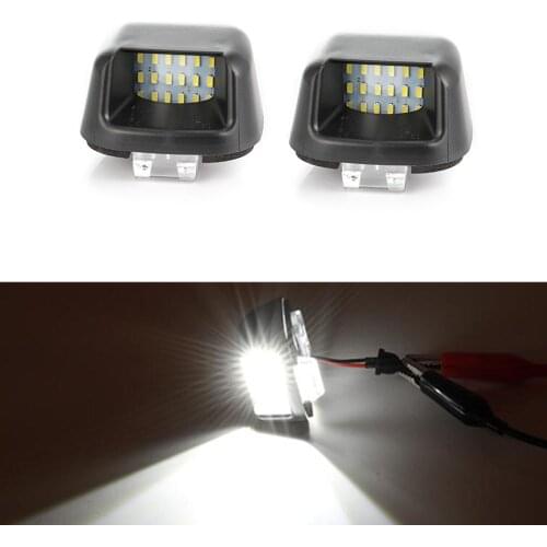 2pcs For Nissan Navara Frontier D40 2007-2019 LED License Plate Light 12V White Canbus Error Free Number License Plate Lamp