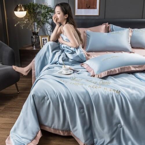 21 Air conditioner is summer ice silk summer cool quilt core washed silk summer thin spring and autumn quilt