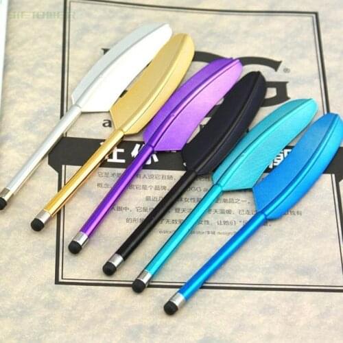 300pcs/lot New Design Stylus Pen High Quality Feather Capacitive Stylus Touch Screen Pen for IPhone for Samsung L0308