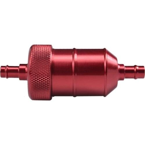 7mm CNC Aluminum Alloy Glass Motorcycle Gas Fuel Gasoline Oil Filter ATV Dirt Pit Bike Motocross Moto Accessories