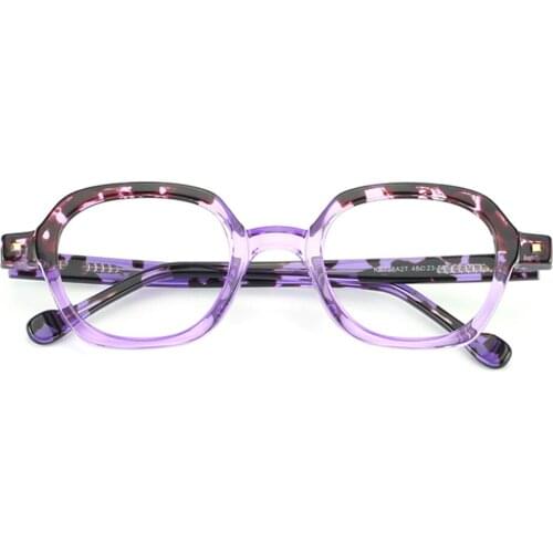 80137 Acetate Handmade Retro Glasses Frame Men Women Optical Fashion Computer Eyeglasses