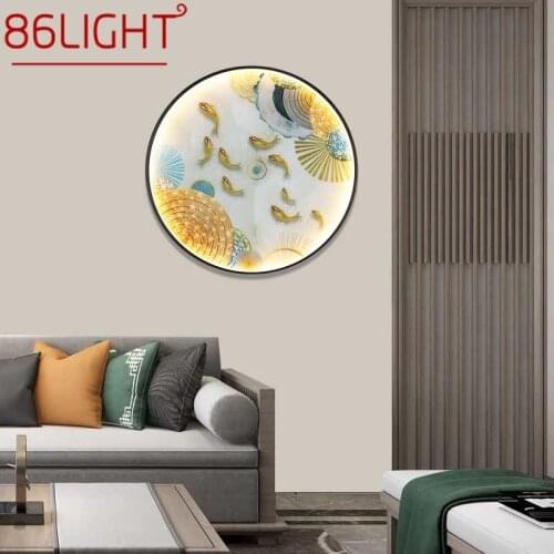 86LIGHT Contemporary Wall Light Fish Figure LED Sconces Round Lamp Creative For Home Stair