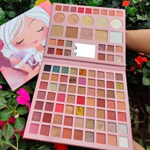 94 Colors Nude Earth Color Eyeshadow Palette Glitter Shimmer Matte Longlasting Waterproof Eye Shadow High Pigmented Smoky Makeup