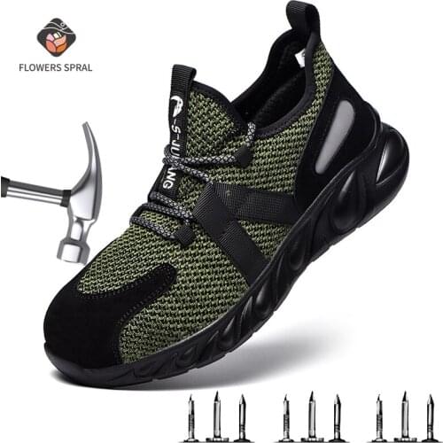 Steel-Toe Man And Woman Work Safety Sport Casual Shoes Breathable Puncture-Proof Outdoor Sneakers Comfortable Boots Shoes