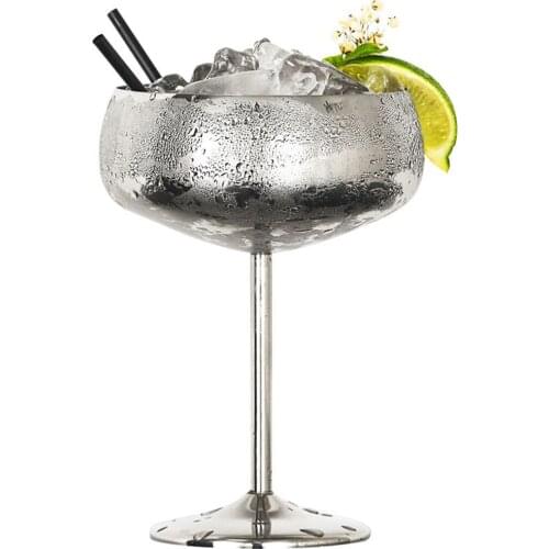 450ml Stainless Steel Wine Coffee Mug Cocktail Goblet For Bars Travel