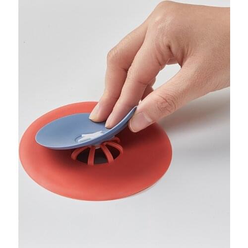 Household For Kitchen Sink Filter Shower Drain Hair Catcher Stopper Bathroom Floor Drain Push Cover Anti Clogging Sink Strainer