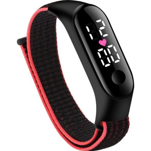 2021New Cute Nylon Strap Kids Watch LED Digital Watch Cartoon Multicolor Girl WatchesSport Children Gift reloj infantil