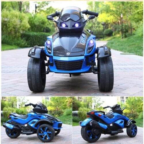 Childrens Electric Motorcycle Boys Tricycle Electric Car Baby Dual Drive Motorbike for Kids Ride on Car Electric for Kid