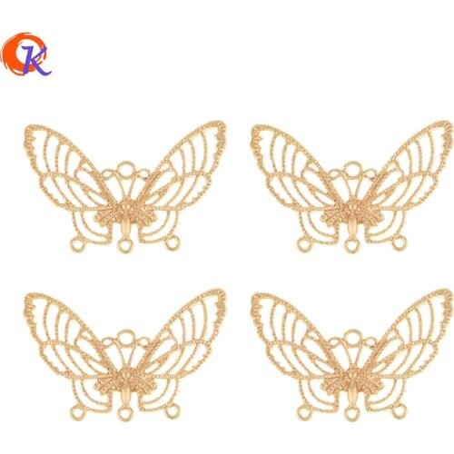 Cordial Design 20Pcs 20*31MM Jewelry Accessories/Hand Made/DIY Connectors/Genuine Gold Plating/Butterfly Shape/Earring Findings