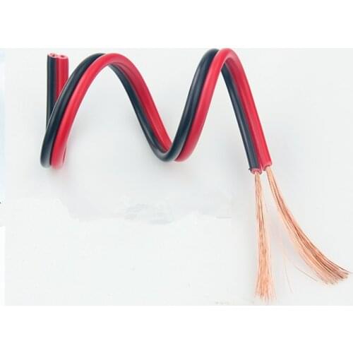 Electrical Wire Tinned Twin Flexible Copper Insulated Fireproof PVC Extension LED Strip Speaker Cable Red Black Power Wire