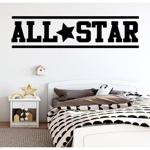 Colorful all star Waterproof Wall Stickers Wall Art Decor for Living Room Company School Office Decoration Decal Creative