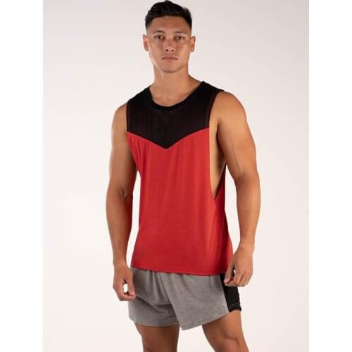 Summer new style Muscle fitness sport casual pure cotton tank top Men sleeveless Mesh vest Fashion O-neck patchwork Singlet vest