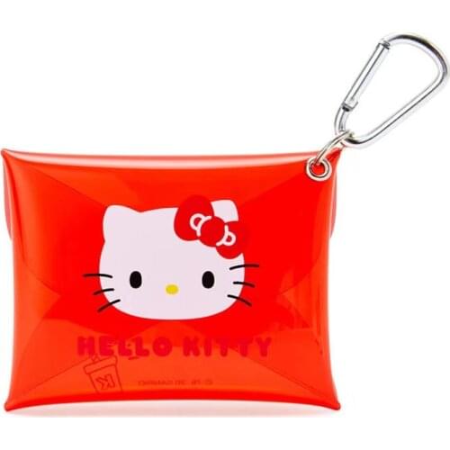 Cute Melody Transparent Storage Bag Cartoon Hello Kitty Kuromi Jelly Bag Coin Purse Key Bag School Bag Pendant 10cm*1.5cm*8cm