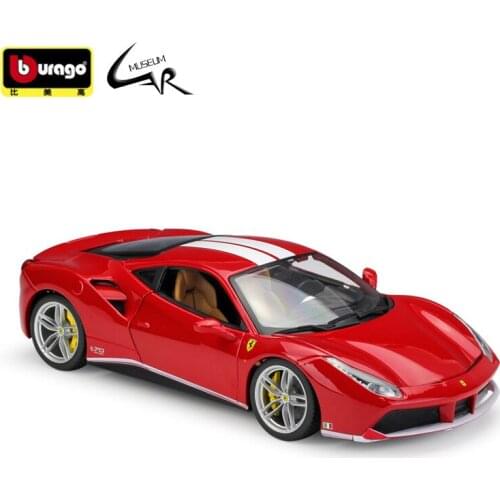 Bburago 1:18 Model Car Simulation Alloy Racing Metal Toy Car Children Toy Gift Collection Ferrari 488GTB