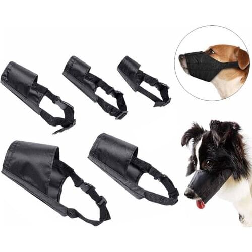 5 Szie Anti-Biting Barking Pet Muzzles Adjustable Dog Muzzle Mouth Cover For Small Medium Large Dogs Nylon Mask Bark Bite Strap