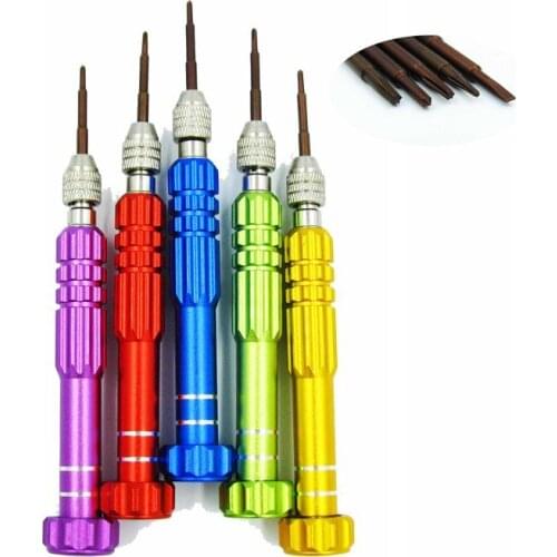 2016 New 5 in 1 Repair Hand tools Screwdrivers For iphone Xiaomi Sumaung Galaxy Five Colors