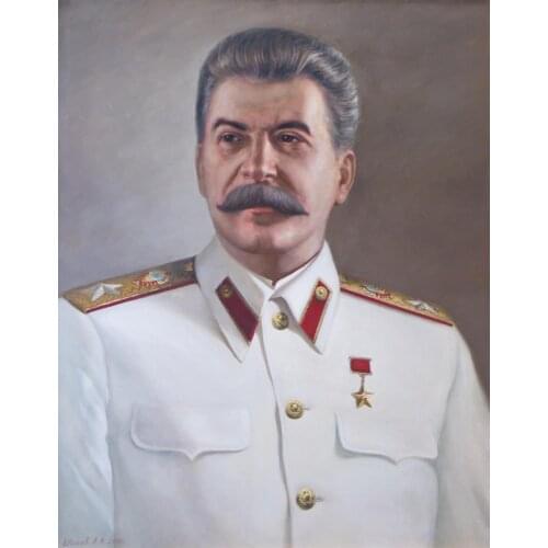 Wholesale painting # TOP art good quality --SOVIET WW2 painting-Russia joseph stalin portrait print art painting on canvas