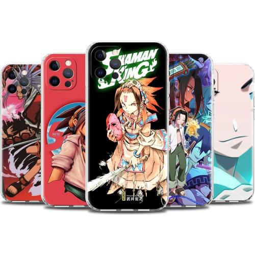 Shockproof Case for iPhone 7 11 12 Pro XR X XS Max 6 6S 8 Plus 5 5S SE Clear Soft Silicone Phone Cover Anime Shaman King