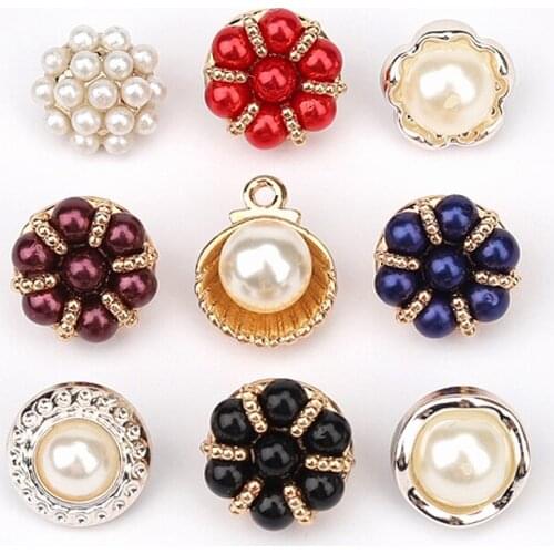 Pearl button button round shirt sweater button ladies shirt accessories cardigan decoration 10-15MM