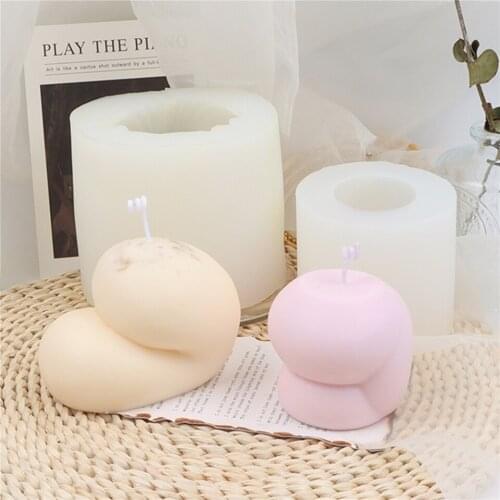 Sillicone Candle Mold Creative Buttocks Candle Mould Aromatherapy Plaster Diy Making Soap Crafts Handmade Gifts