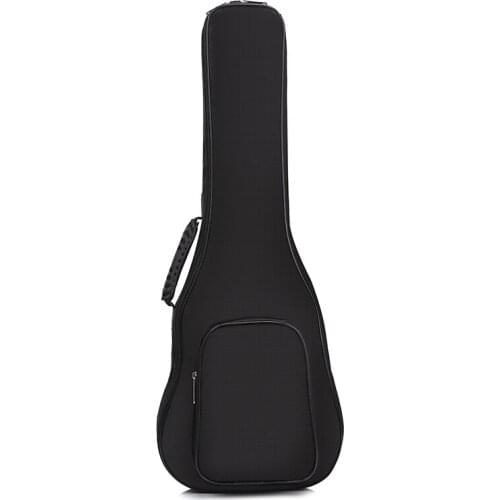 21 Inch Ukulele Bag Padded Zipper Pockets Black Adjustable Strap Backpack Case Thickened Storage with Handle
