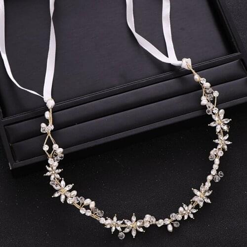 Bridal Hair Accessories Star Rhinestone Wedding Headband Gold Crystal Pearl Hair Vine Bridal Headpiece Wedding Hair Accessories