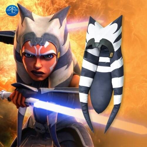 Star War The Clone Wars season 7 Ahsoka Tano Headgear Cosplay Halloween Superhero Fancy Hat Party Accessories