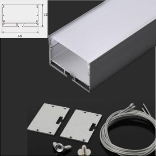 0.5M sample Sets/Lot U Shape led aluminium profile and super wide led profile aluminum for suspending lights