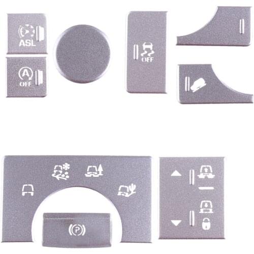 1 Set Silver Center Console Button Covers Trims Fit For Land Rover Range Rover Sport 2014 2015 2016 2017 Left Hand Drive