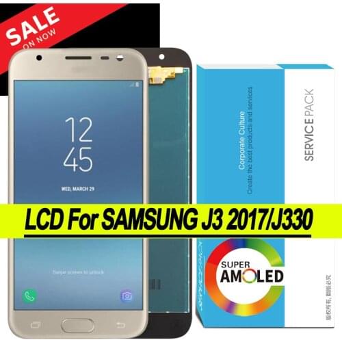 100% Original Amoled 5.0'' Display for Samsung Galaxy J3 2017 J330 J330F Full LCD Touch Screen Digitizer Assembly Repair Parts
