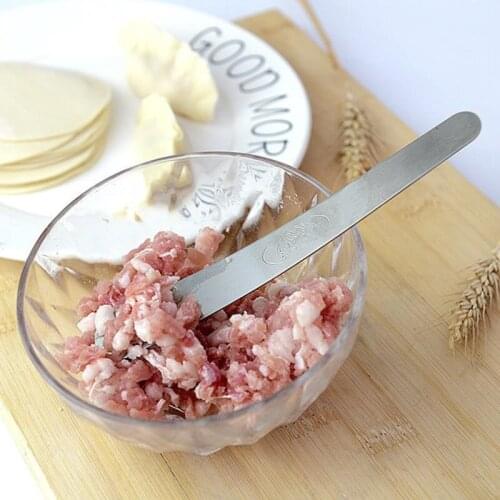 100pcs Stainless Steel Stuffing Spoon Kitchen Gadgets DIY Tools Household Dumpling Fillings Spoon NO115