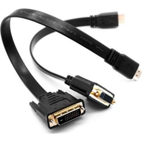 1080P 3D HDMI-compatible to DVI HDMI Cable DVI-D 24+1 Pin Adapter Cables for LCD DVD HDTV XBOX High Speed DVI to HDMI Cable