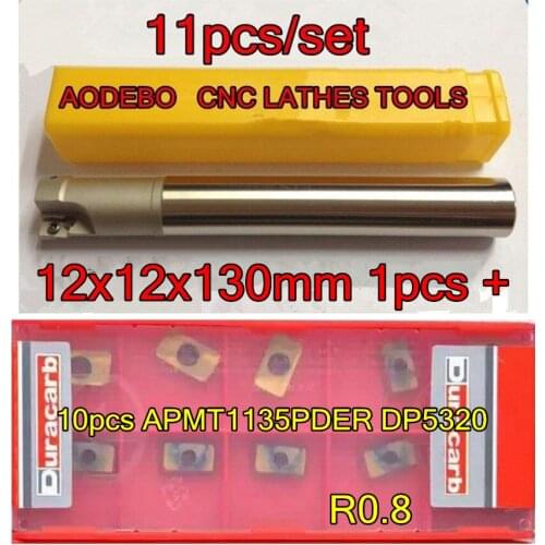 12mm 11pcs/set BAP300R12*12*130mm 1F CNC Milling cutter bar 1pcs+10pcs APMT1135PDER DP5320 Processing stainless steel and steel