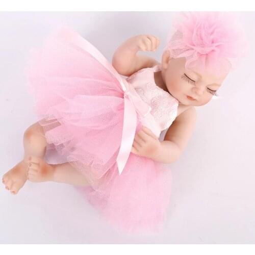 26CM Mini full body silicone reborn babies dolls with clothes bebe alive newborn girl bonecas kids toys