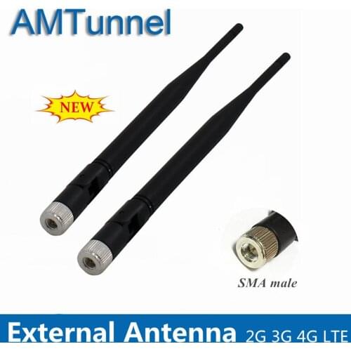 4G antenna SMA 6dBi 3G LTE antenna 2pcs/pair 2.4GHz wifi antena 700-2700Mhz for Huawei ZTE router USB modem
