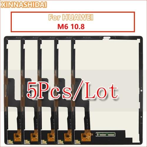 5 Pcs/lot 10.8'' For Huawei MediaPad M6 10.8 SCM-W09 SCM-AL09 SM-W09 LCD Display Touch Screen Digitizer Assembly