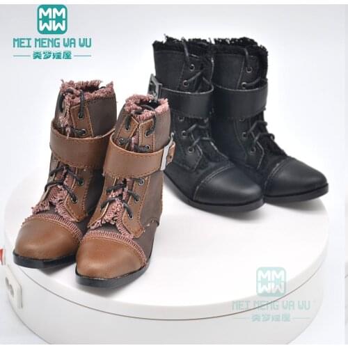 BJD accessories doll shoes for 65-75cm SD10 SD13 SD17 POPO68 BJD Uncle boy Fashionable Martin boots, pointed leather shoes