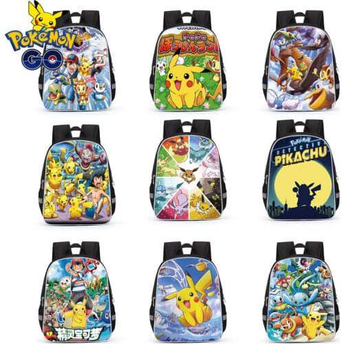 Anime Pokemon Cute Pikachu 3D Children Backpack Bags School Boys and Girls Mochila Infantil Cartoon Backpack Holiday Gifts