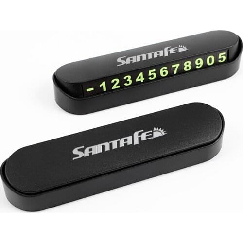 Car Temporary Parking Card Phone Number Card Plate Sticker for Hyundai Santa fe Accessories Car Styling