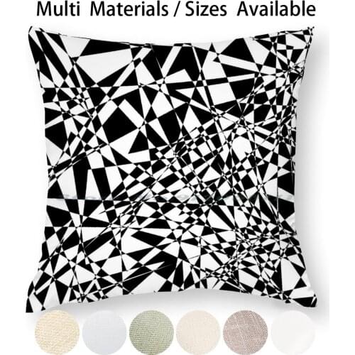 Black And White Pillow Case Throw Pillow Cover Cotton Linen Flax Vinnie Hacker Vinnie Hacker Vinnie Hacker Vinnie Hacker Vinnie
