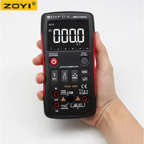 ZOYI ZT-X 9999 Digital Multimeter ac dc voltmeter true rms auto range multimeter with NCV DATA HOLD LCD backlight display