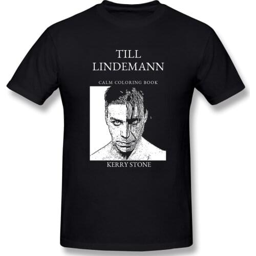Till And Lindemann Calm Coloring Book Mens Basic Short Sleeve T-Shirt Graphic Cool R320 Tshirt USA Size