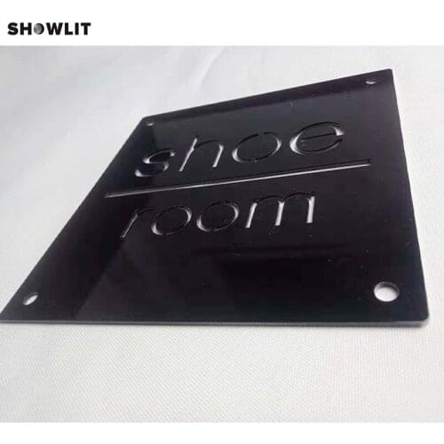 Screws Installation Door Signs For Hotel In Black Color
