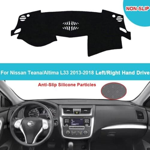 Flannel Suede Polyester Car Dashboard Cover For Nissan Teana Altima L33 2013 - 2018 Carpet Cape Protector Car Accessories