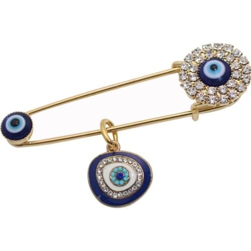 Islam muslim turkish evil eye brooch pin