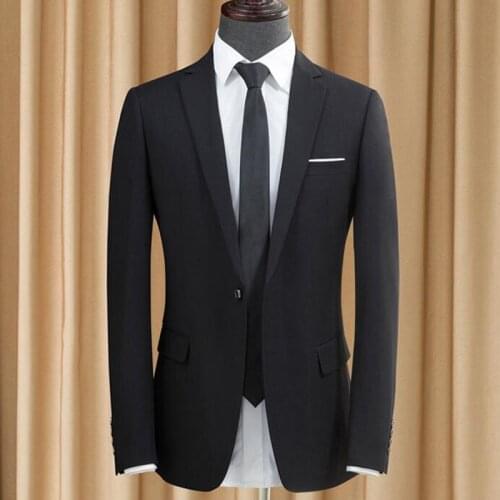 Brand Men Blazers New Mens Solid Color Business Plaid Suit Coats Male Comfortable Wild Wedding Blazers