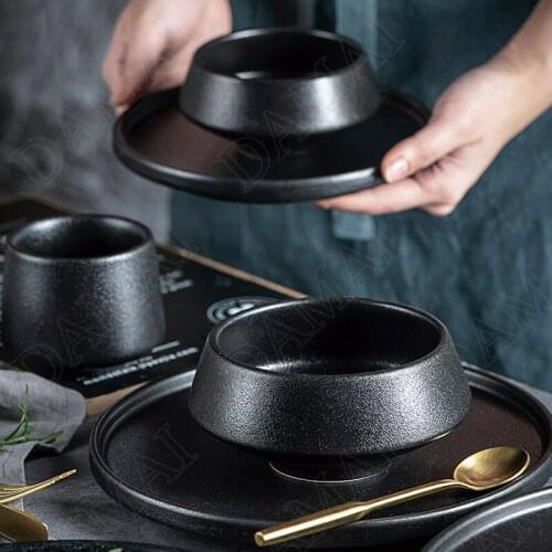 European Ceramic Plate Sets Simplicity Western Food Steak Dishes Fruit Salad Plates Dining Table Noodle Bowl Kitchen Tableware