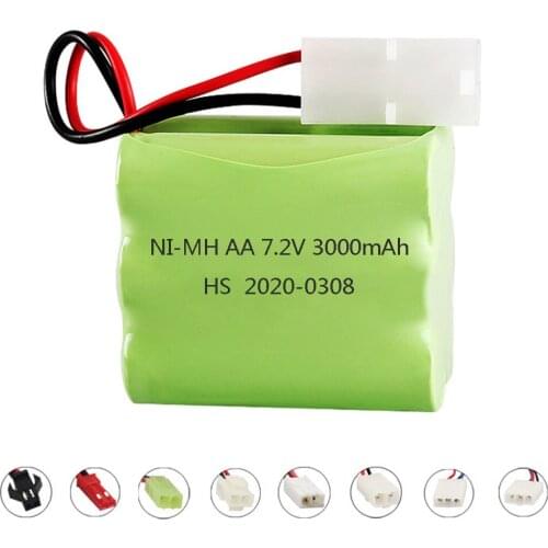 7.2V 3000mah NiMH Battery For RC Toy Electric toy security facilities electric toy AA battery 7.2V battery pack SM/EL2P/JST/PlUG